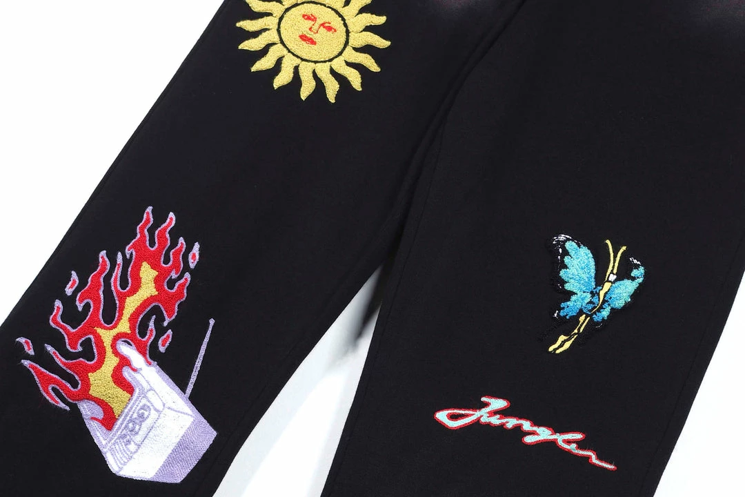 Jungles Life Death Rebirth Sweatpants - Black 2 Jungles Life Death Rebirth Sweatpants - Black