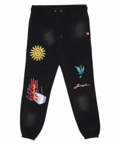 Jungles Life Death Rebirth Sweatpants - Black