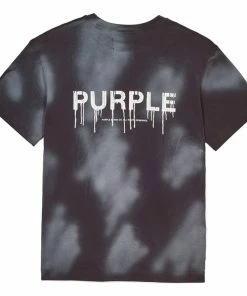 Purple Brand Bleached Tee - Black