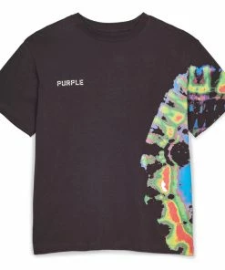 Purple Brand Multi Tie Dye Tee - Black