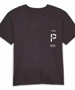 Purple Brand Stencil P Tee - Black