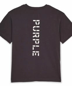 Purple Brand Stencil P Tee - Black
