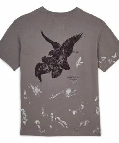 Purple Brand Birds With Paint Tee - Charcoal