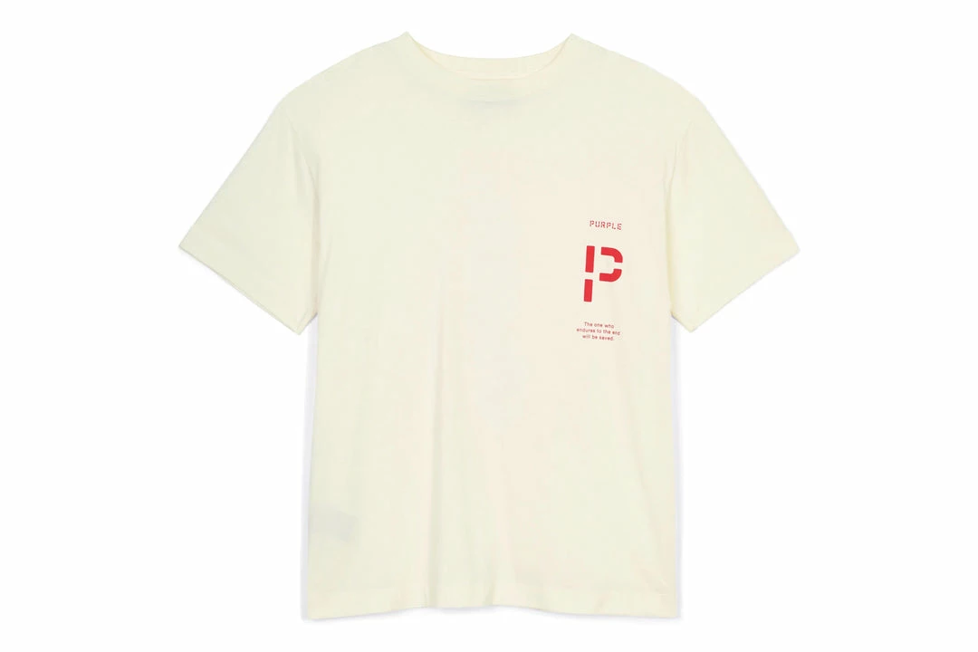 Purple Brand Purple Stencil P Tee - Ecru 1 Purple Brand Purple Stencil P Tee - Ecru
