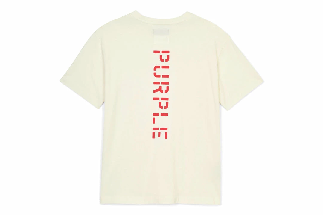 Purple Brand Purple Stencil P Tee - Ecru 2 Purple Brand Purple Stencil P Tee - Ecru