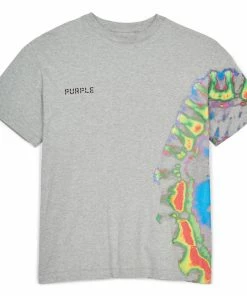 Purple Brand Multi Tie Dye Tee - Heather Grey
