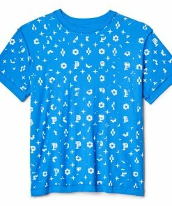 Purple Brand Monogram Tee - Blue