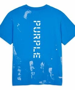 Purple Brand Stencil P With Paint Tee - Blue