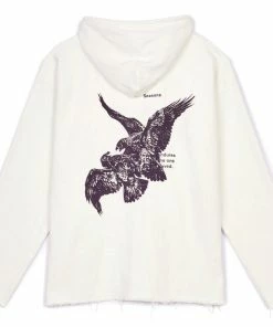Purple Brand Printed Beach Hoodie - Ecru