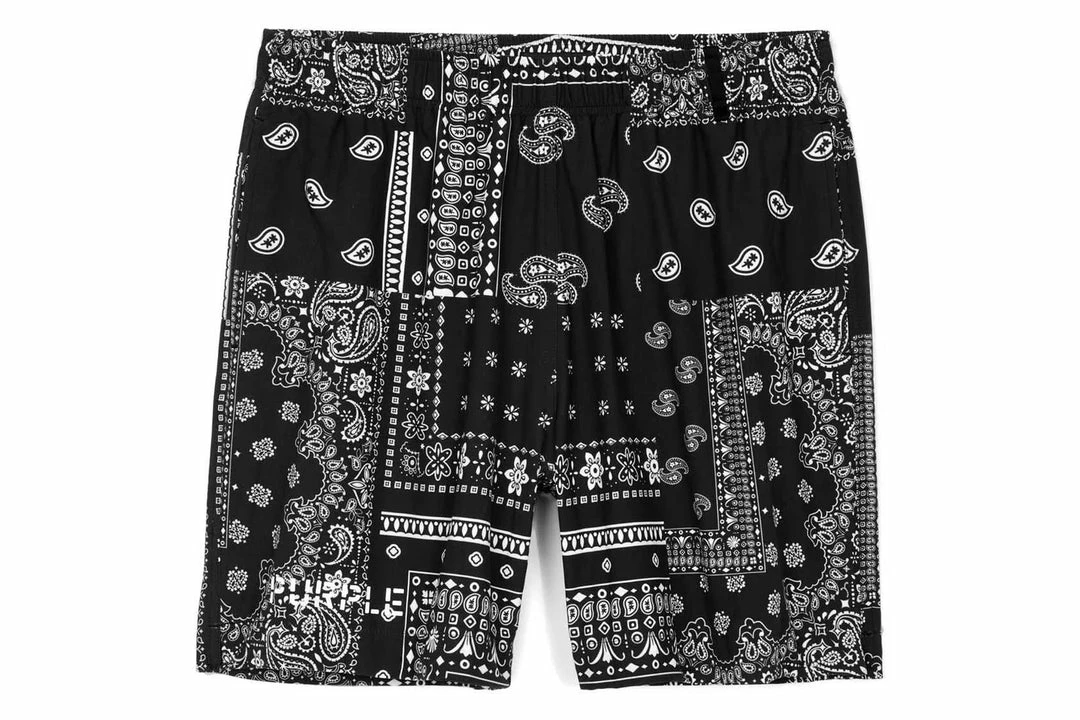 Purple Brand Paisley All-Around Short - Black 1 Purple Brand Paisley All-Around Short - Black