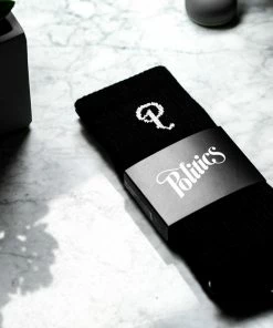 Sneaker Politics Politics Core P Logo Socks - Black Latest