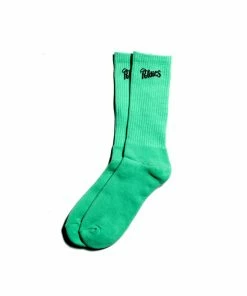 Sneaker Politics Politics Core Script Logo Socks - Slime Green