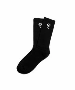 Sneaker Politics Politics Core P Logo Socks - Black Latest