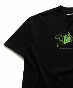 Sneaker Politics Latest Politics X Lit Smoke Shops 4/20 Tee - Black
