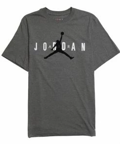 Jordan Brand Jordan Air Wordmark Tee SS - Carbon Heather/White/Black