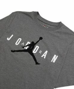 Jordan Brand Jordan Air Wordmark Tee SS - Carbon Heather/White/Black