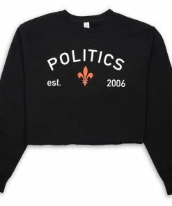 Sneaker Politics Latest WMNS Politics Fleur De Lis Crop Top - Black