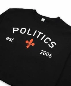 Sneaker Politics Latest WMNS Politics Fleur De Lis Crop Top - Black