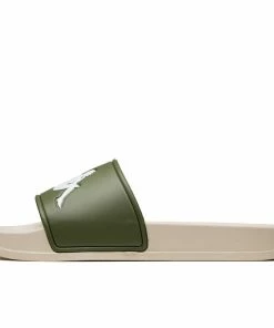 Kappa Authentic Adam 2 Slides - Olive/White