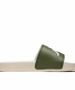 Kappa Authentic Adam 2 Slides - Olive/White
