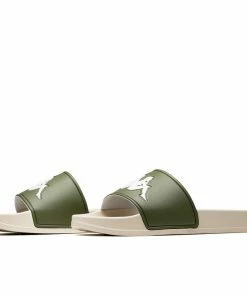 Kappa Authentic Adam 2 Slides - Olive/White