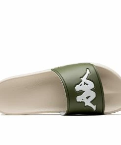 Kappa Authentic Adam 2 Slides - Olive/White