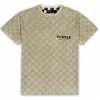 Purple Brand Checker Monogram Tee - Sand
