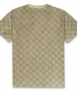 Purple Brand Checker Monogram Tee - Sand