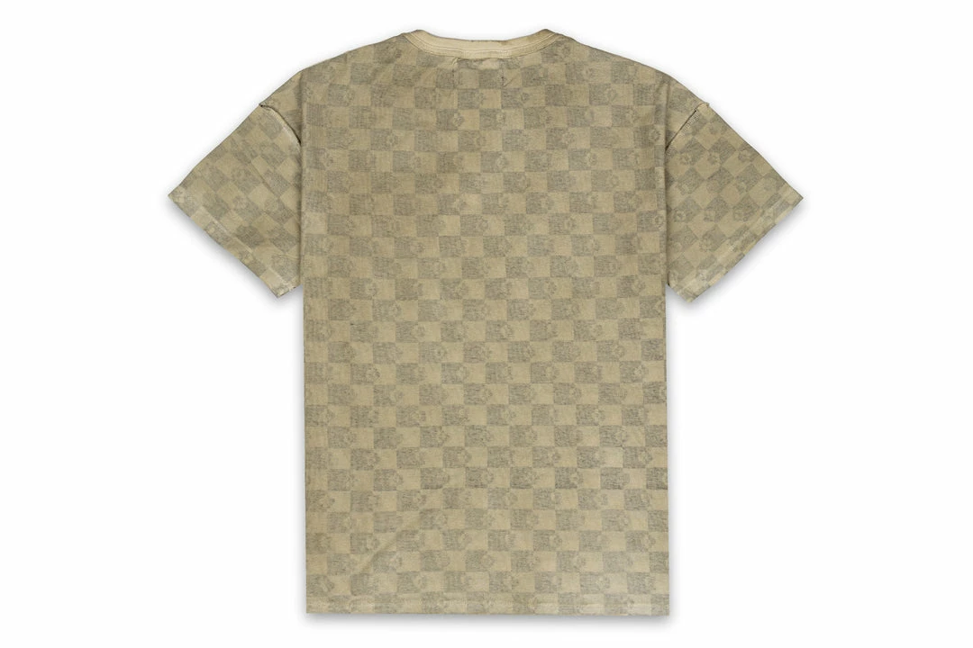 Purple Brand Checker Monogram Tee - Sand 2 Purple Brand Checker Monogram Tee - Sand