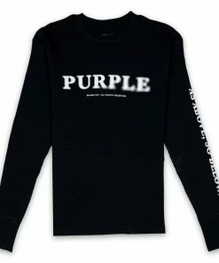 Purple Brand As Above Crewneck - Wash Black