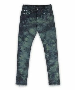Purple Brand Low Rise Skinny Jean - Midnight Forest Tiedye