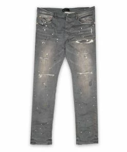 Purple Brand Low Rise Skinny Jean - Vintage Grey Paint