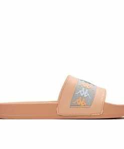 Kappa 222 Banda Adam 18 Slides - Peach/Grey