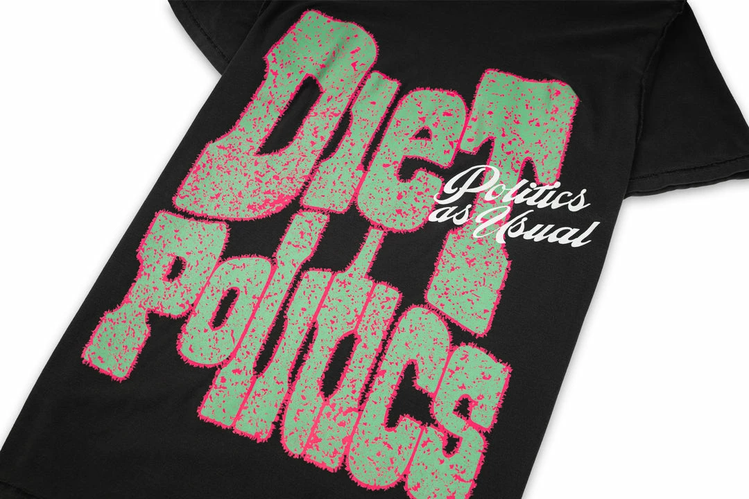 Sneaker Politics Latest Politics X Diet Starts Monday Overlap Tee - Black 2 Sneaker Politics Latest Politics X Diet Starts Monday Overlap Tee - Black