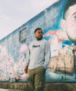 Rokit Oblique LS Tee - Grey