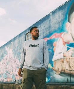 Rokit Oblique LS Tee - Grey