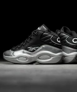 Reebok Question Mid - Black/Silver Metallic/Black