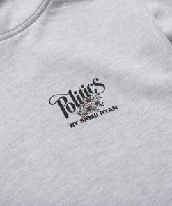 Sneaker Politics Politics Fleurs Hoodie By Samii Ryan - Ash Heather Grey