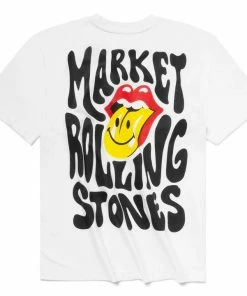 Market X Rolling Stones Smiley Tee - White