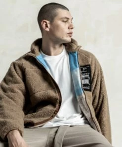 Stampd Cardiff Reversible Sherpa Jacket - Beige