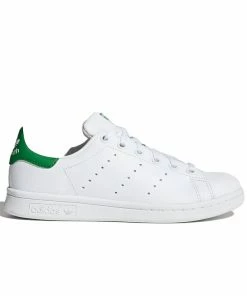 Adidas Stan Smith (Grade School) - Cloud White/Green 9 Adidas Stan Smith (Grade School) - Cloud White/Green