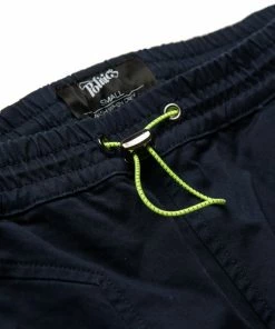 Sneaker Politics Politics Woven Utility Pant - Navy/Neon Green