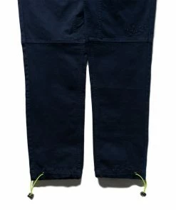 Sneaker Politics Politics Woven Utility Pant - Navy/Neon Green