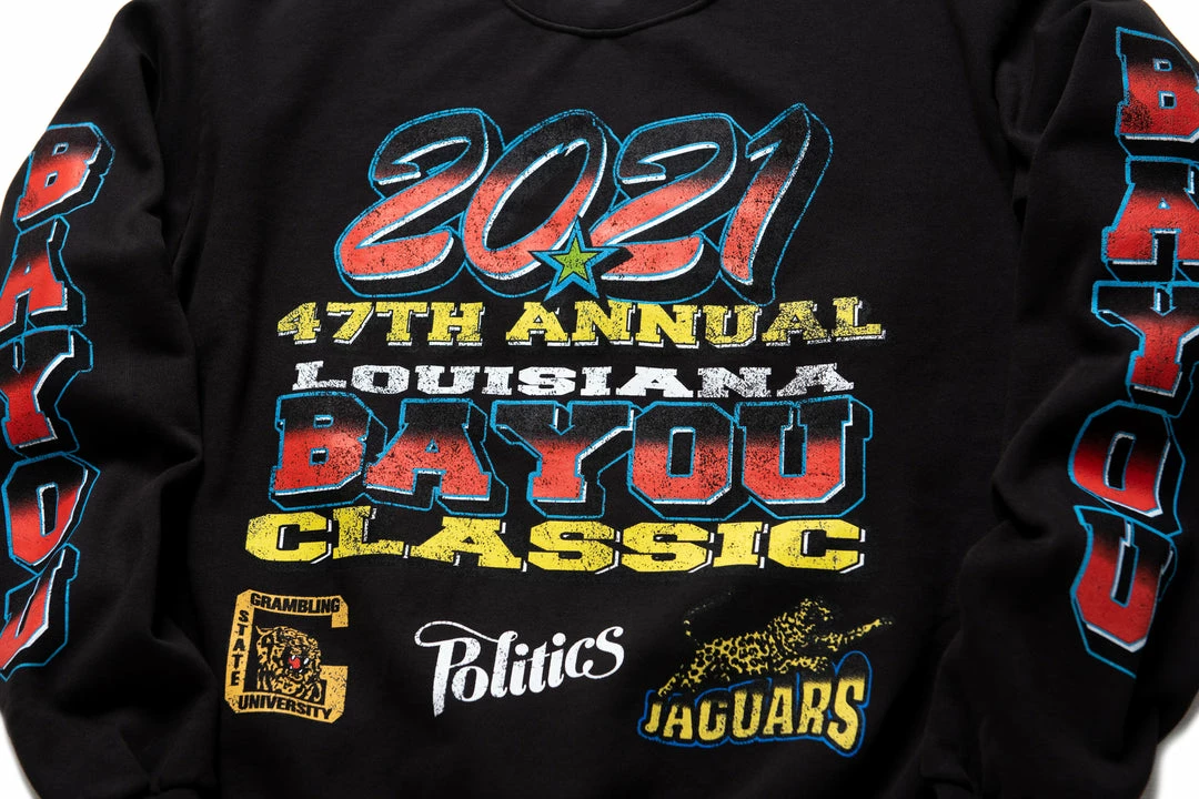 Sneaker Politics Politics Bayou Classic Crewneck - Washed Black Latest 3 Sneaker Politics Politics Bayou Classic Crewneck - Washed Black Latest