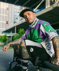 Always On Tour AOT Tour Jersey - Green/Purple Latest