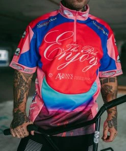 Always On Tour AOT Tour Jersey - Red/Blue Latest