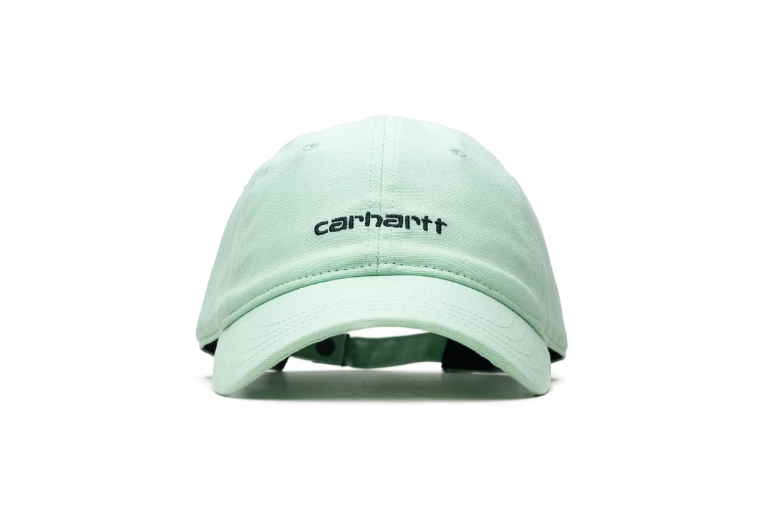Latest Carhartt WIP Canvas Script Hat - Pale Spearmint 1 Latest Carhartt WIP Canvas Script Hat - Pale Spearmint
