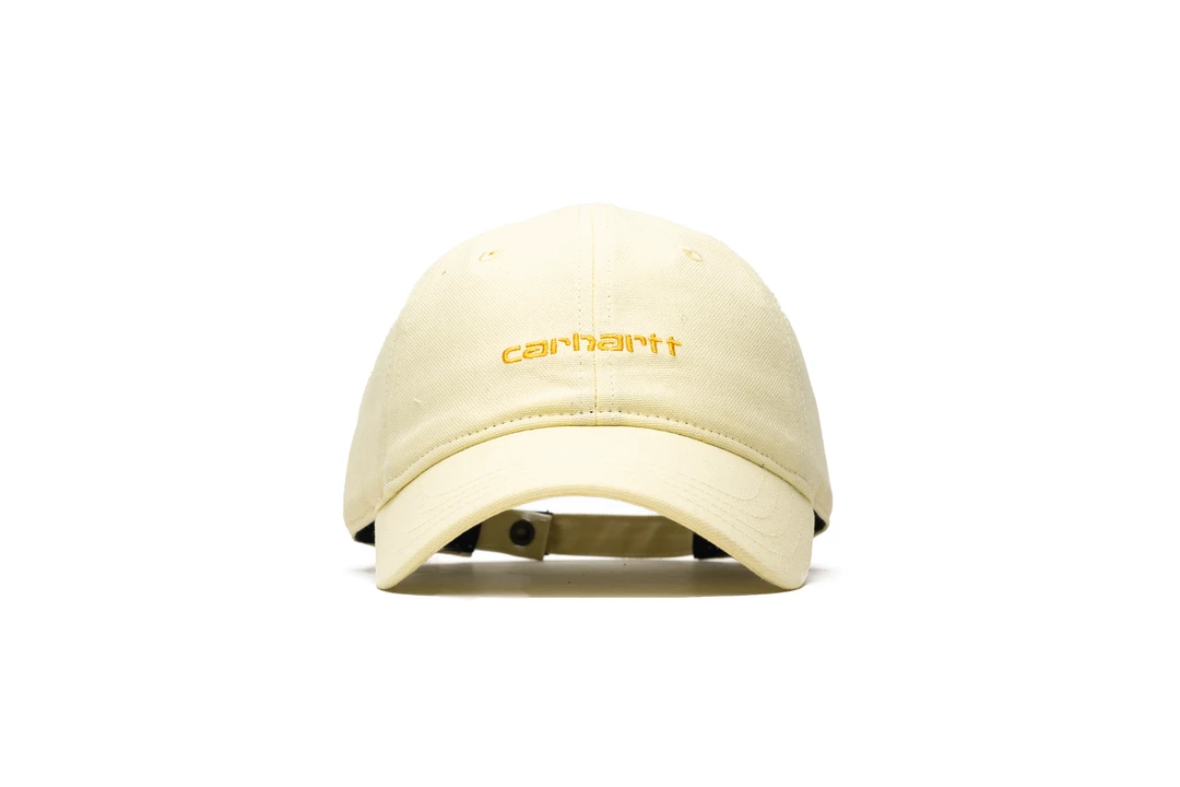 Carhartt WIP Canvas Script Hat - Soft Yellow 1 Carhartt WIP Canvas Script Hat - Soft Yellow