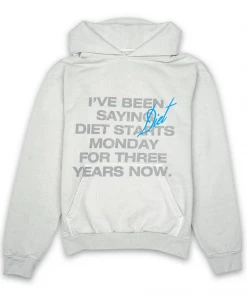 Diet Starts Monday 3 Year Hoodie - Grey