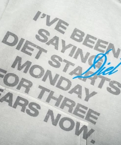 Diet Starts Monday 3 Year Hoodie - Grey